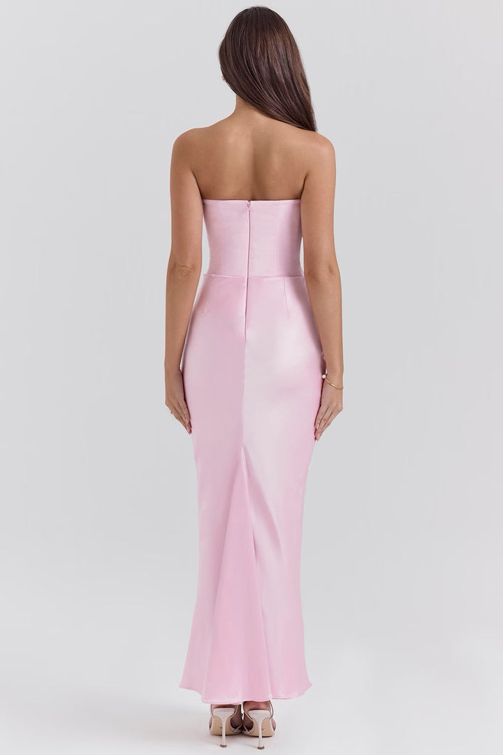 Hera | Women's Mini Elegant Retro Solid Color Strapless Party Dress
