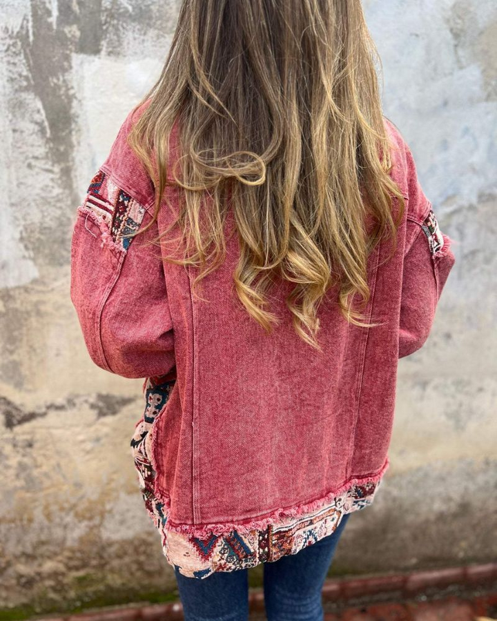 Eva | Women's Relaxed Patchwork Casual Jacket with Pockets