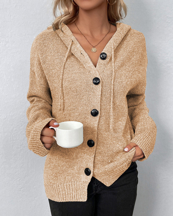 Mia | Women's Hooded Cardigan with Buttons