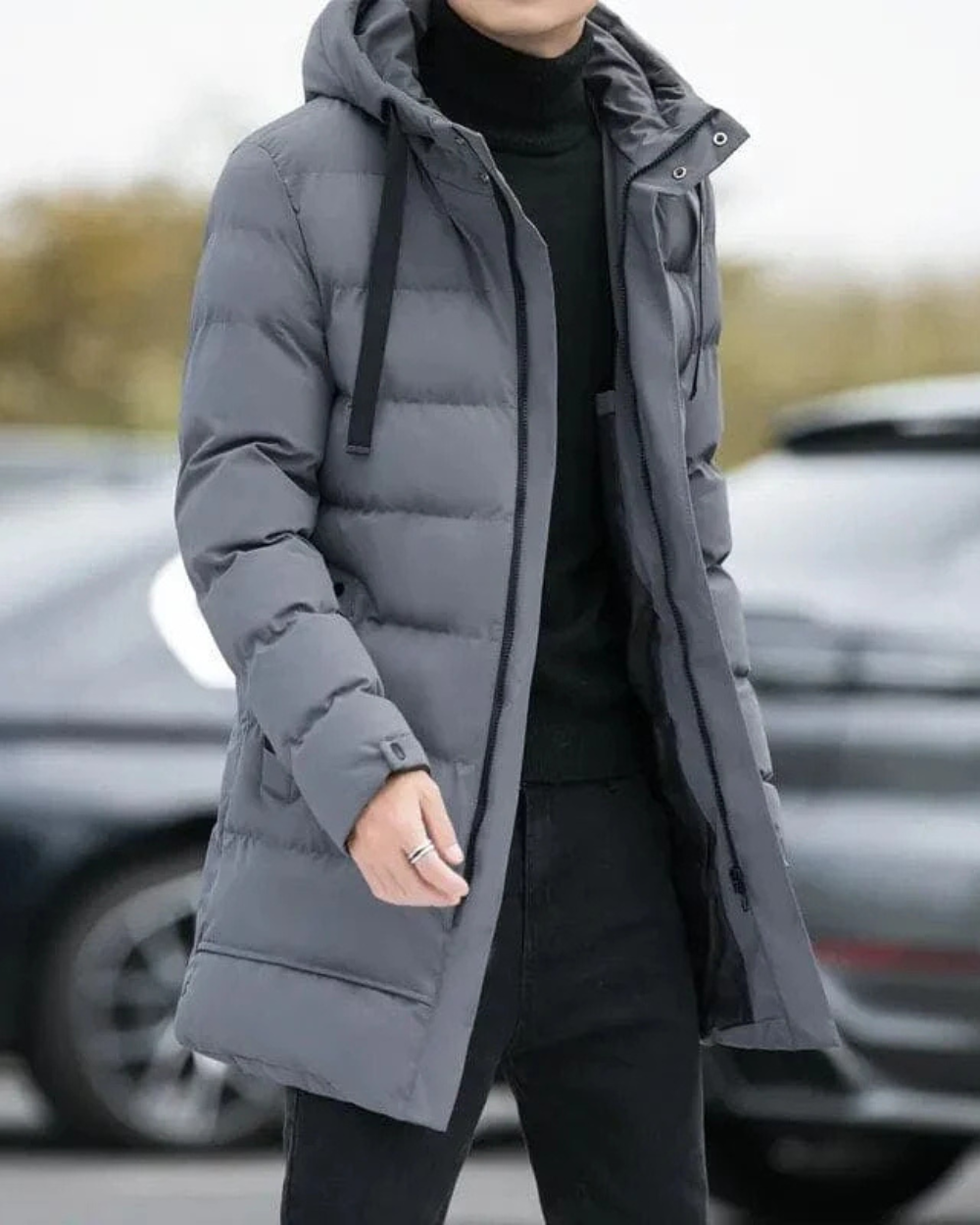 Gianluca | Men's Tailored Long Winter Jacket with Buttons