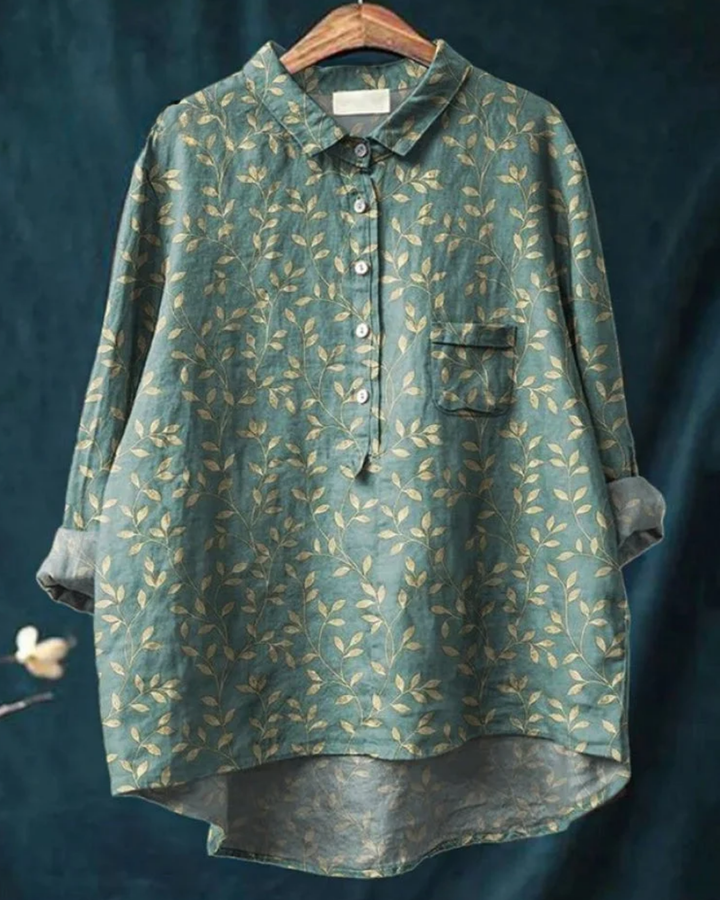 Jaclynn | Floral Shirt with Ruffle