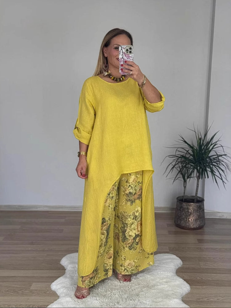 Regina™ – Elegant Casual Cotton & Linen Set