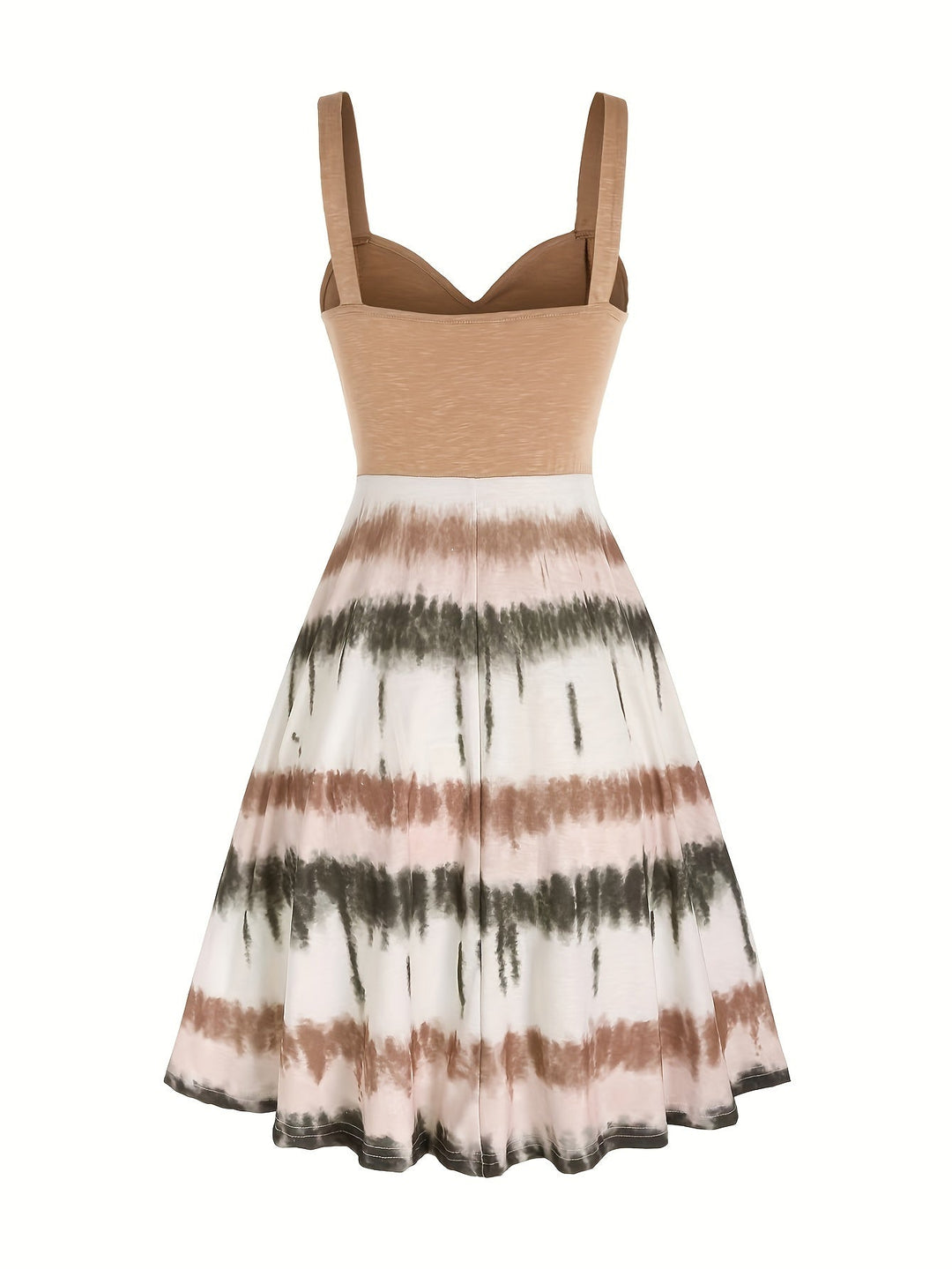 Gisele | Women's V-Neck Maxi Comfortable Tie-Dye Sleeveless Summer Dress with Buttons
