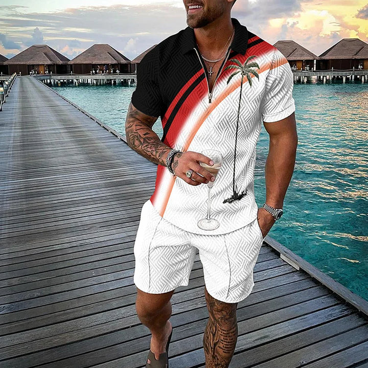 MAX | Relaxed Tropicana Poloshirt & Shorts-Set