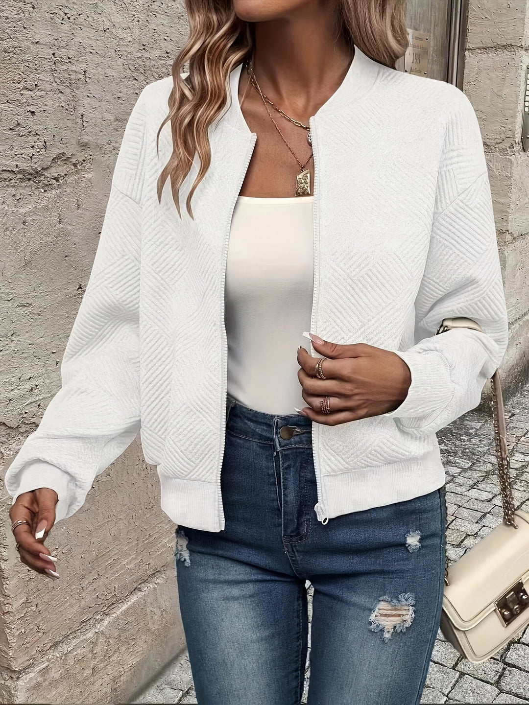 Isla | Women's Relaxed Lightweight Zip-Up Jacket with Zipper