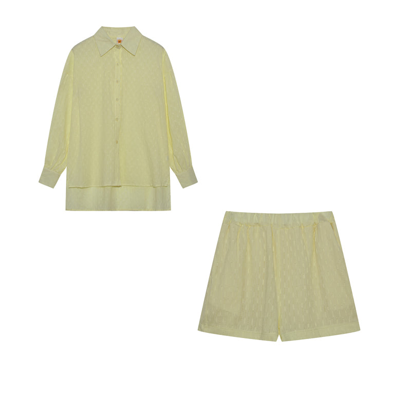 Elizabeth | Women's Breezy Shirt And Shorts Set with Buttons
