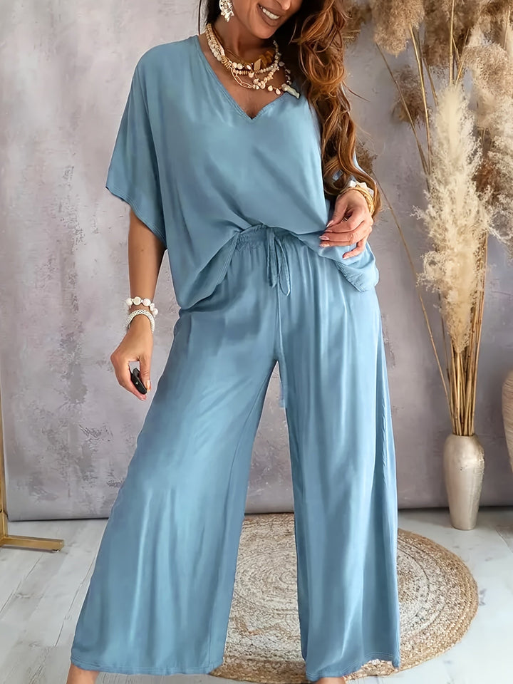 Farah | Stylish Solid Color Women's Two Piece Set