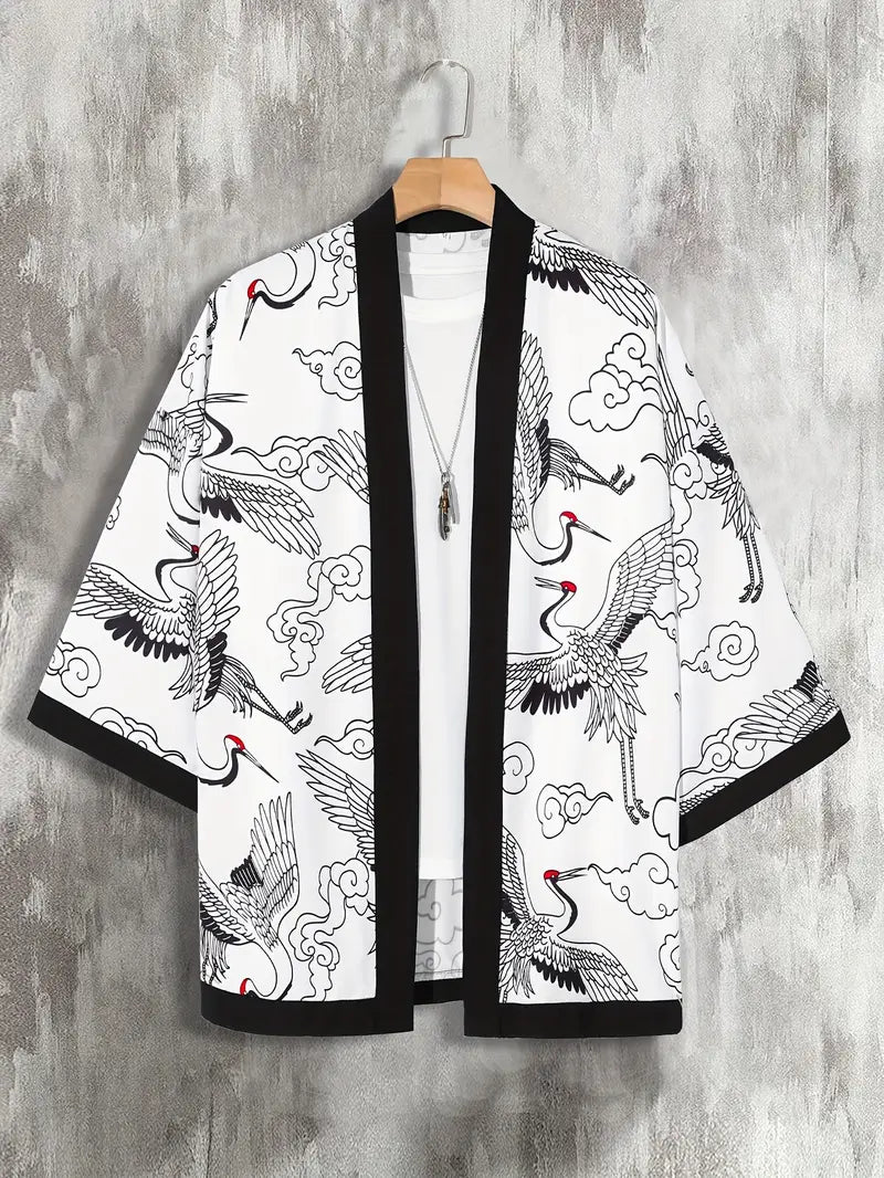 Aki | Men's 3/4 Sleeve Lightweight Kimono Cardigan