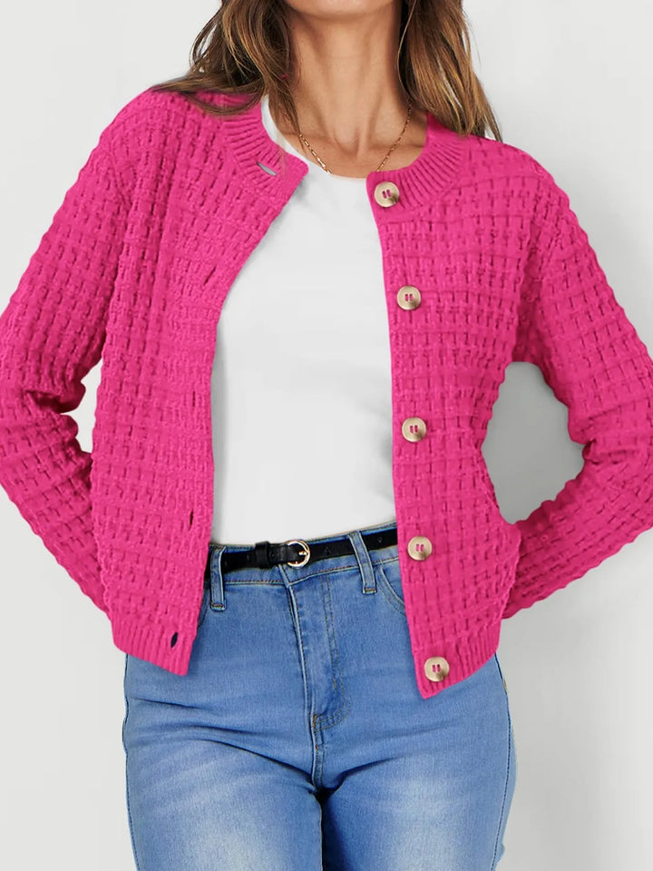 Harper | Women's Cardigan with Button Placket and Buttons