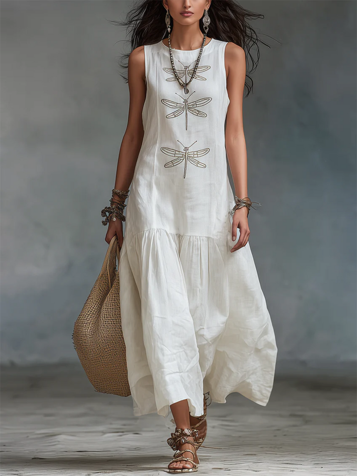 Geneva | Women's Round Neck Sleeveless Maxi Dress