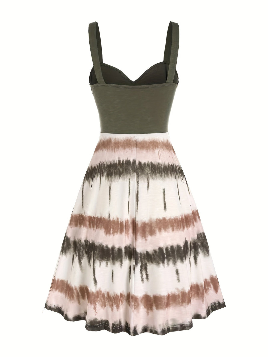 Gisele | Women's V-Neck Maxi Comfortable Tie-Dye Sleeveless Summer Dress with Buttons