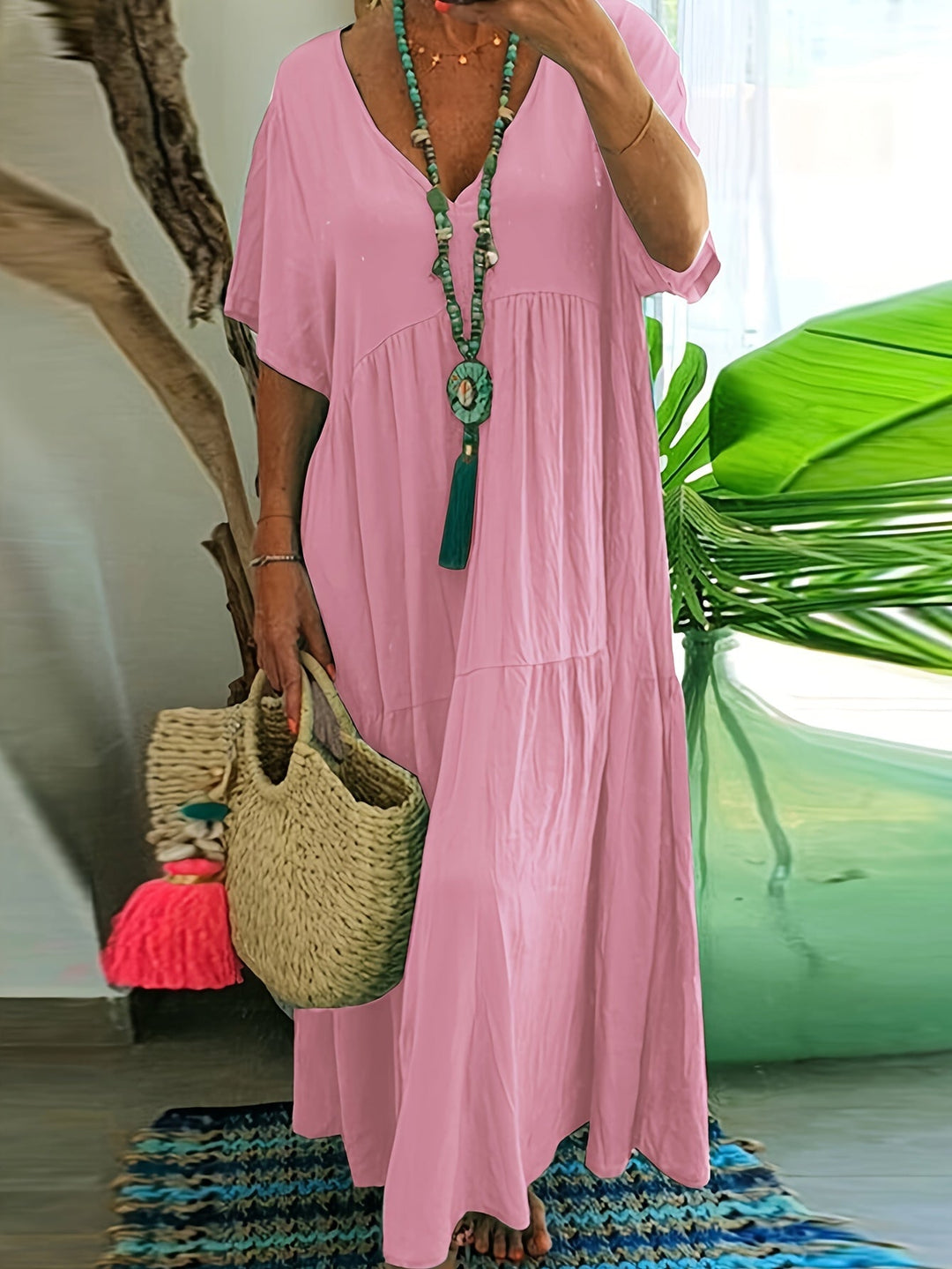 Nova™ - Plus Size Tummy Control Ruched Tiered Dress