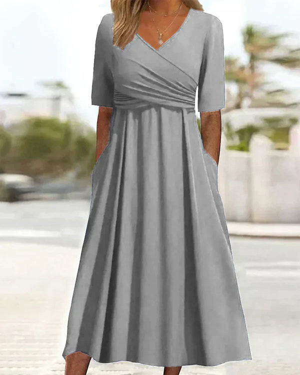 Anna™ - Short Sleeve Wrap Dress