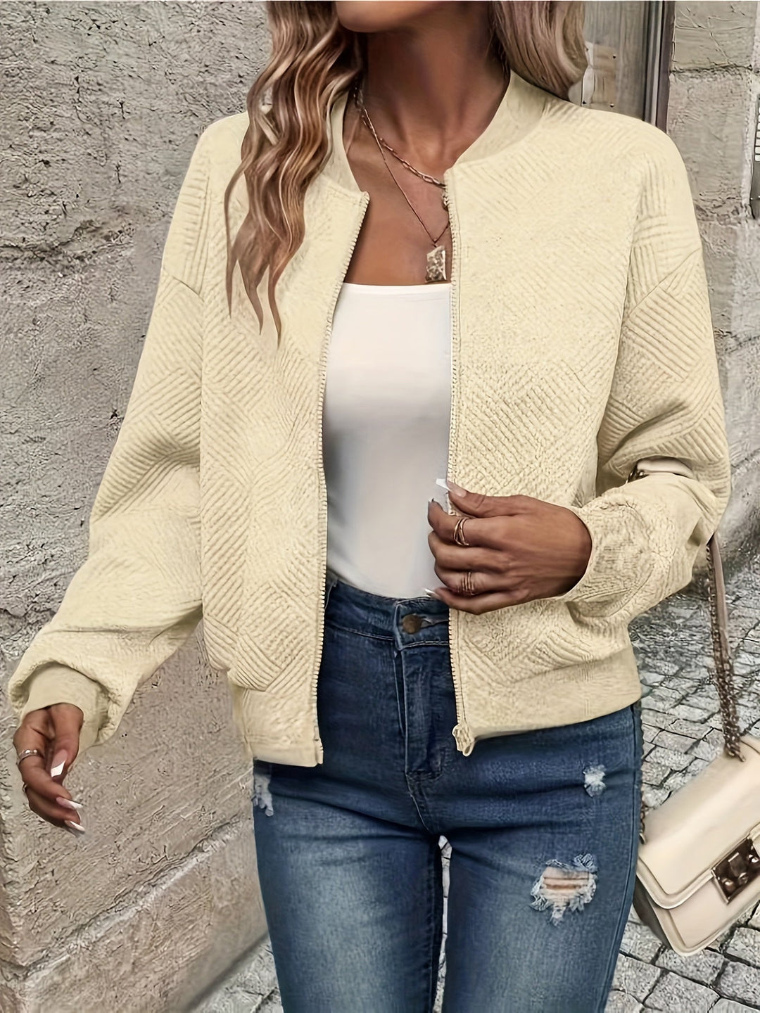 Isla | Women's Relaxed Lightweight Zip-Up Jacket with Zipper