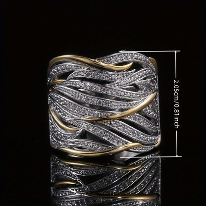 Elegant multi-layer twisted ring