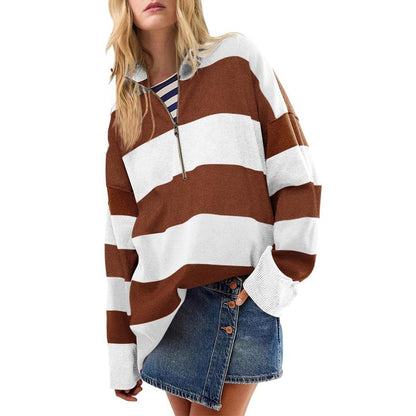 AUTUMN™ - Stylish Oversized Turtleneck Sweater with Half Zipper Detail