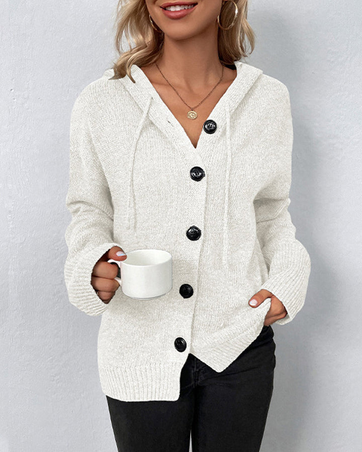 Mia | Women's Hooded Cardigan with Buttons