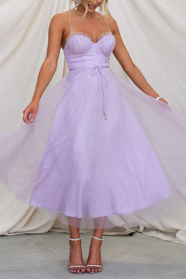 Contemporary Princess Maxi Dress with Suspenders for Parties