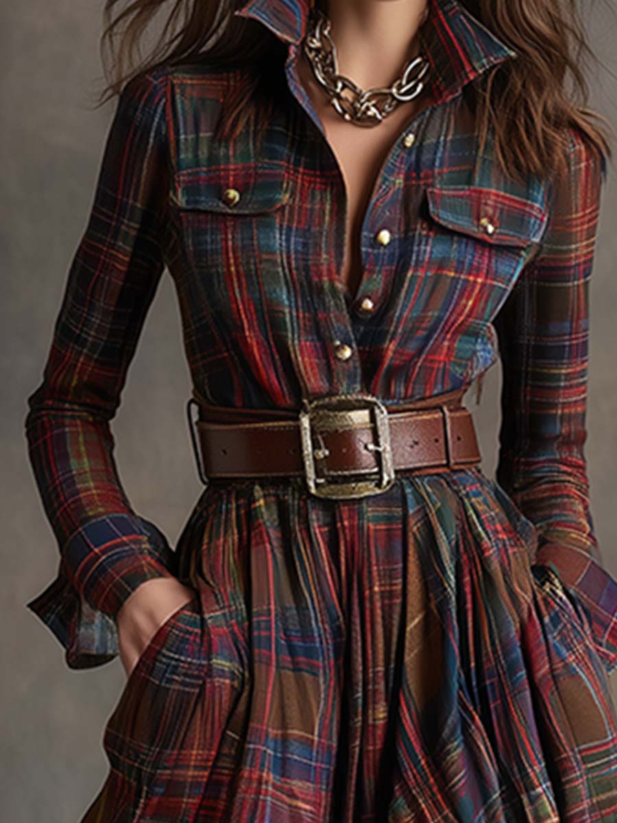 Evelyn | Women's Classic, Elegant Shirt Dress with Belt