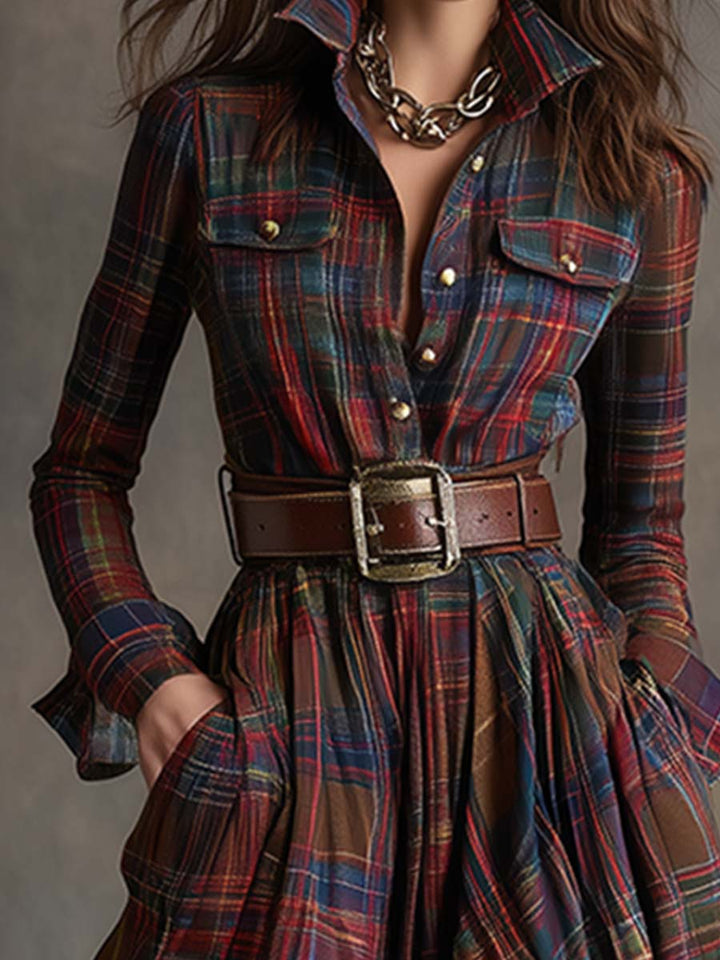 Evelyn | Women's Classic, Elegant Shirt Dress with Belt