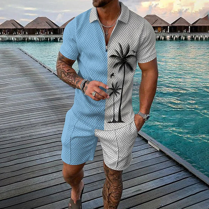 NICO | COCONUT PALM POLOSHIRT & SHORTS SET