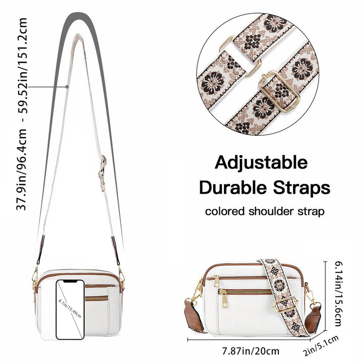 Erikka | Floral Elegant crossbody bag with patterned adjustable strap and Pockets