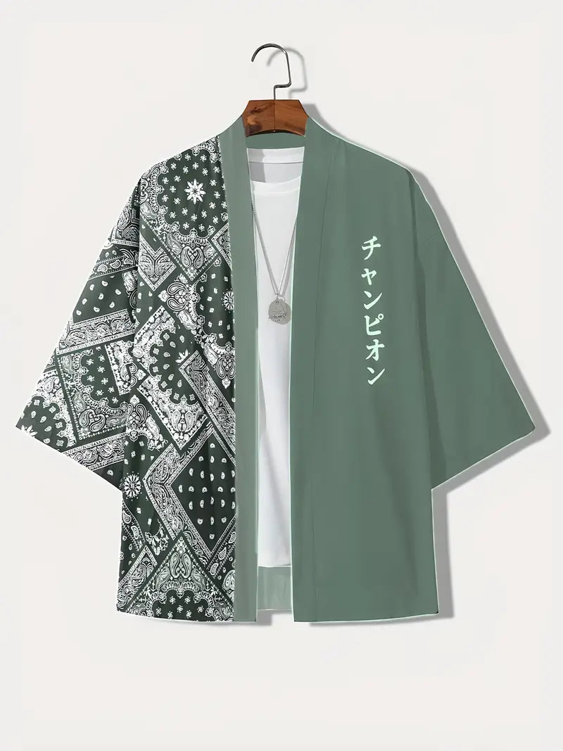 Aki | Men's 3/4 Sleeve Lightweight Kimono Cardigan