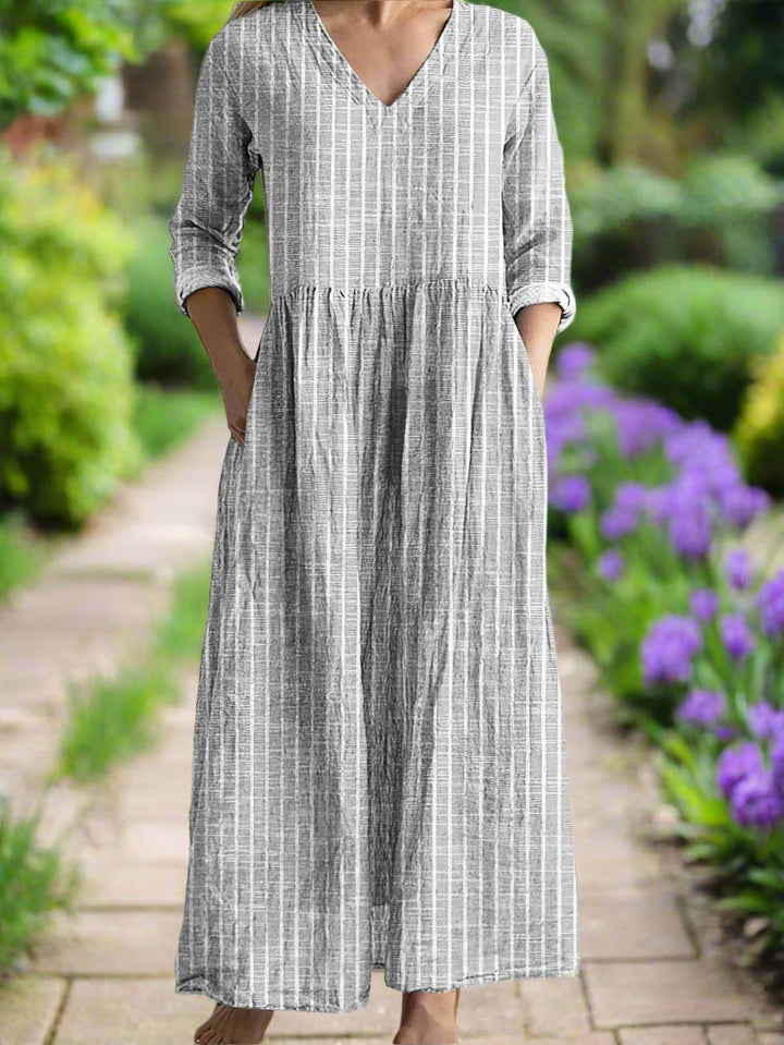 Dabria | Women's Casual Classic Striped Dress with Pockets