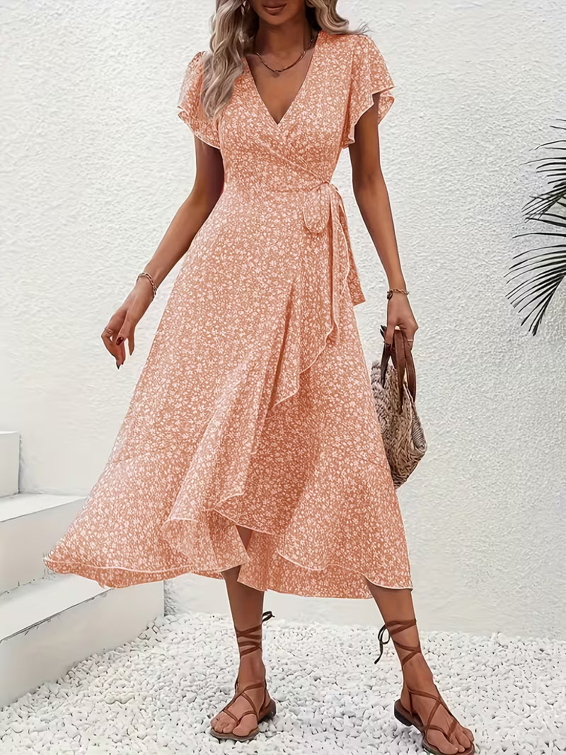 Elara | Flowing, Body-Hugging Wrap Dress