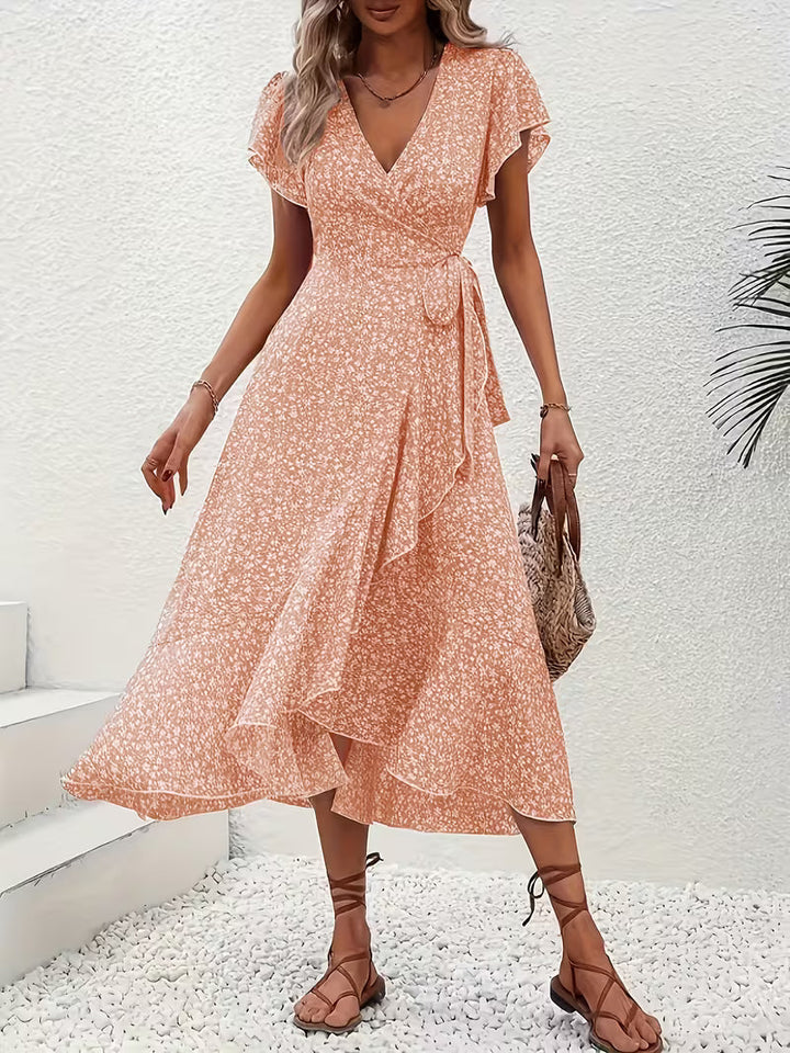 Elara | Flowing, Body-Hugging Wrap Dress