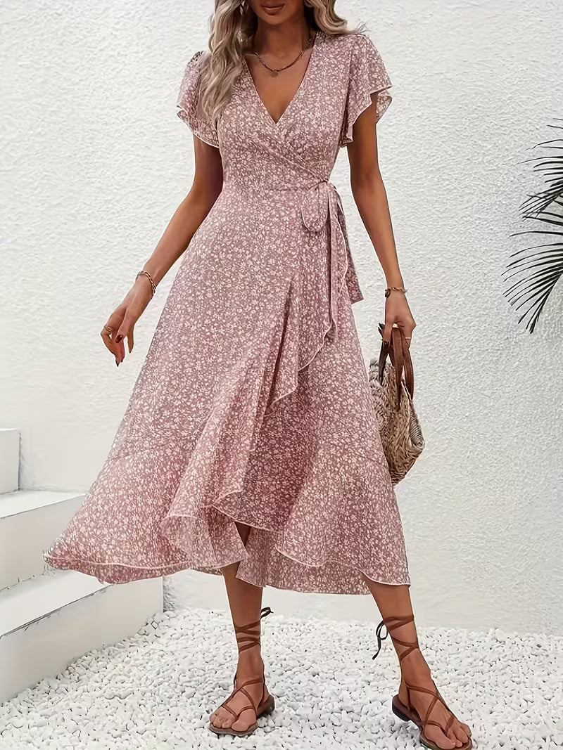 Elara | Flowing, Body-Hugging Wrap Dress