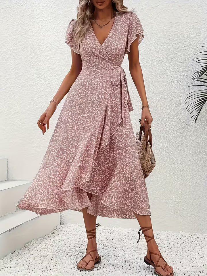 Elara | Flowing, Body-Hugging Wrap Dress