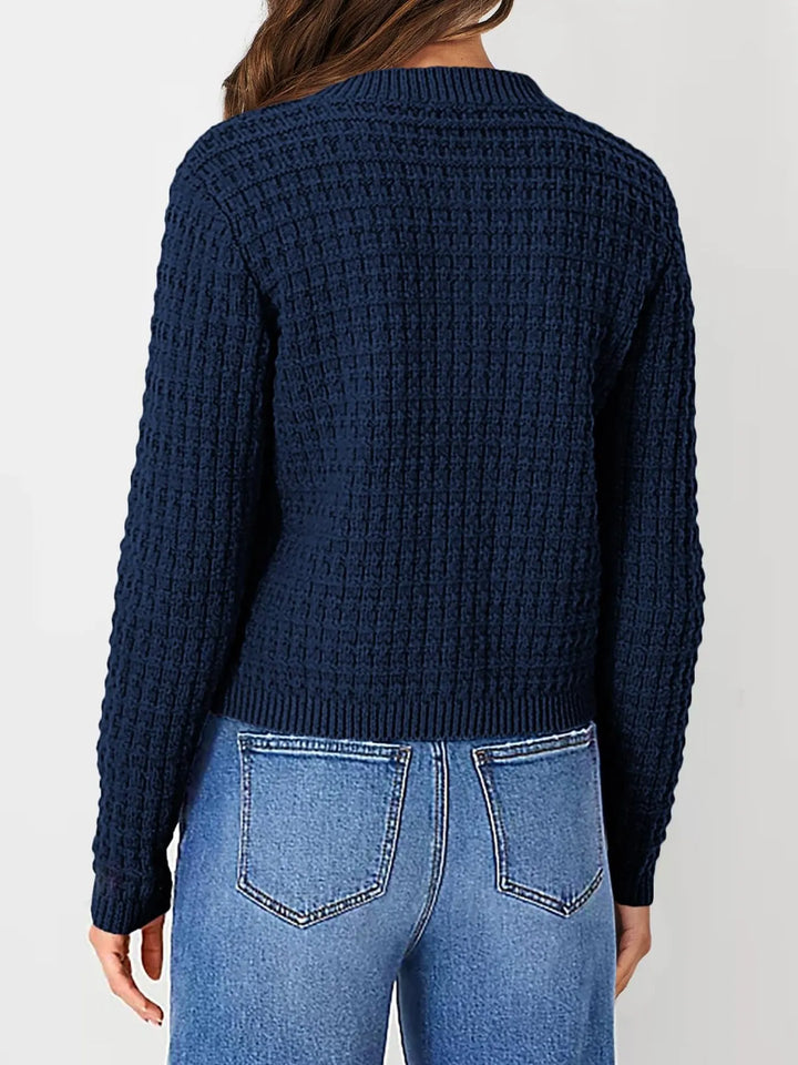 Harper | Women's Cardigan with Button Placket and Buttons