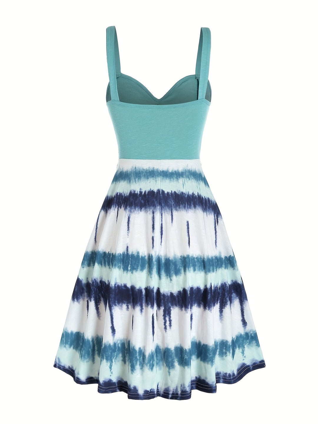 Gisele | Women's V-Neck Maxi Comfortable Tie-Dye Sleeveless Summer Dress with Buttons