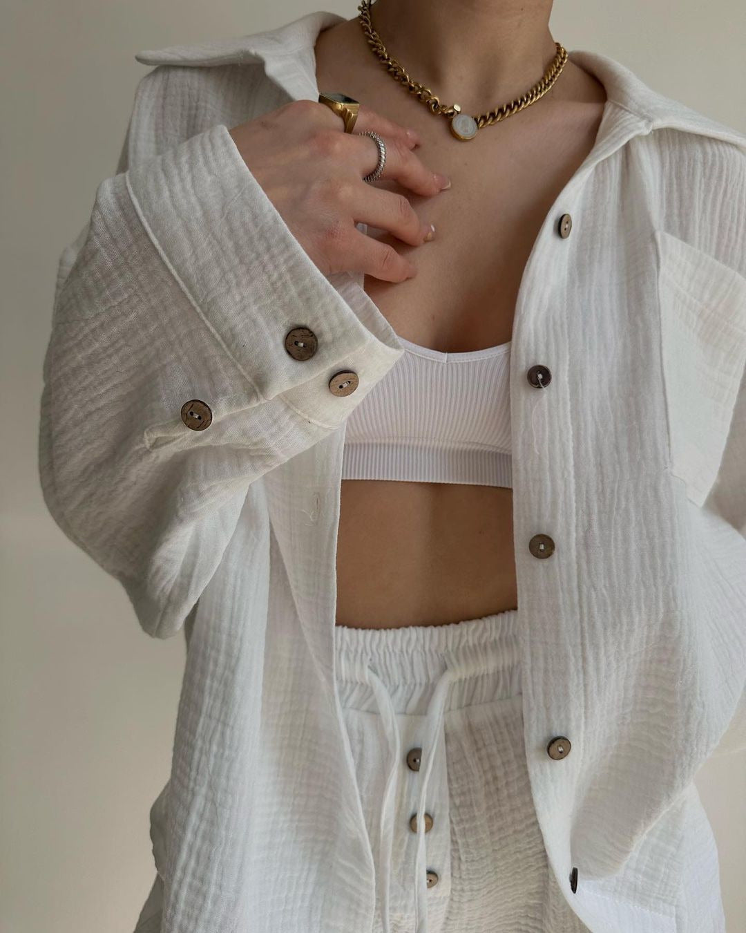 Espera | Women's Oversized Breezy Two-Piece Set with Pockets