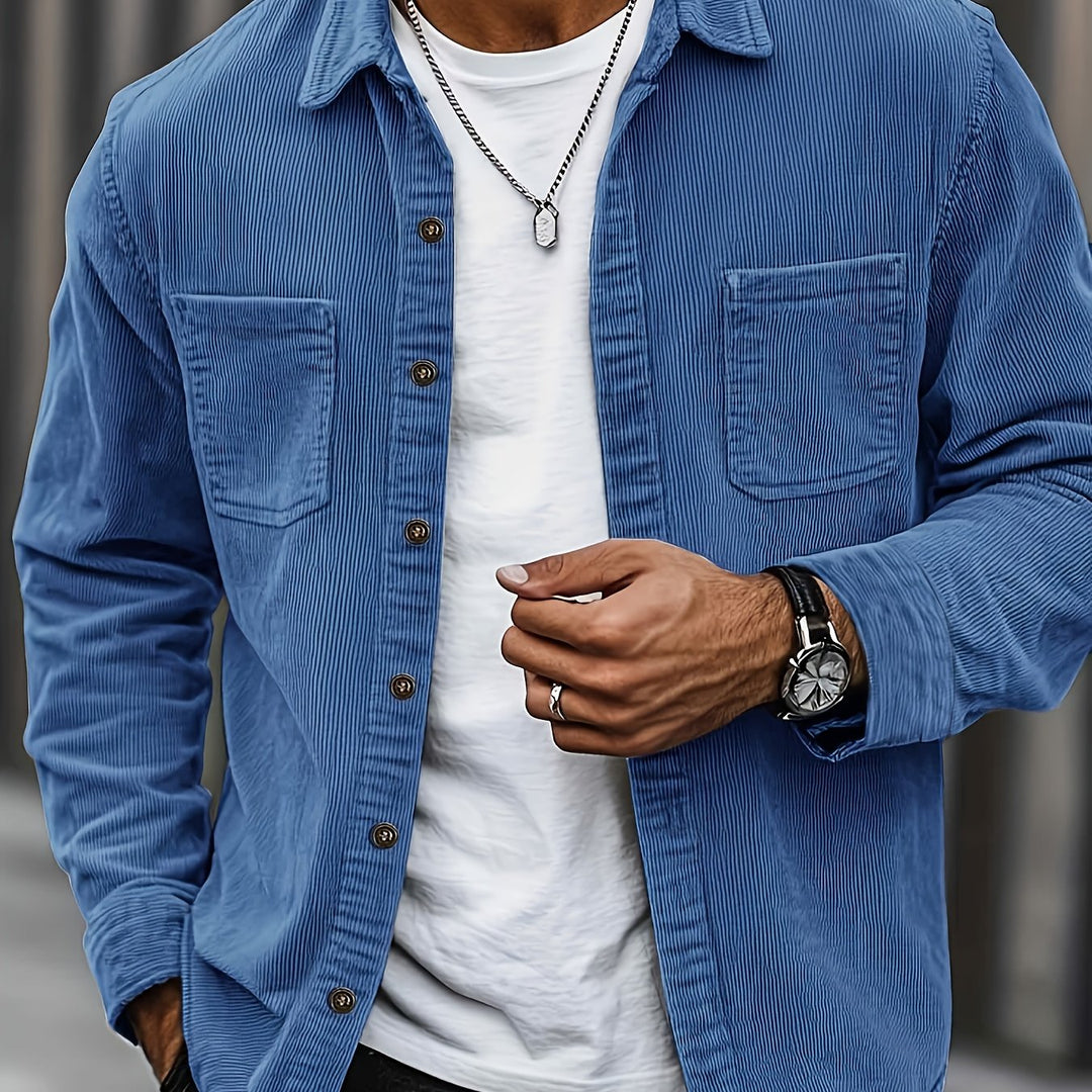 Bryce | Men's Long Sleeve Overshirt with Pockets and Buttons