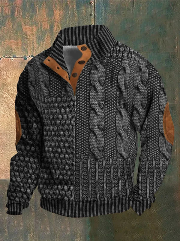 Basil™ - Patterned Cozy Knit Sweater