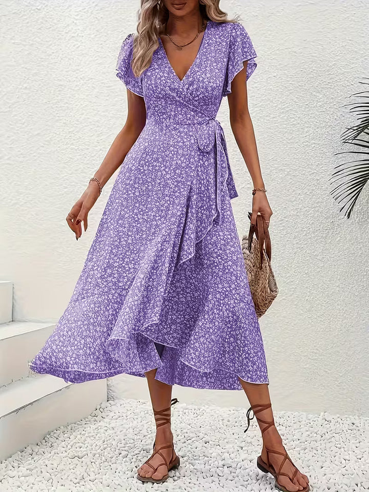 Elara | Flowing, Body-Hugging Wrap Dress
