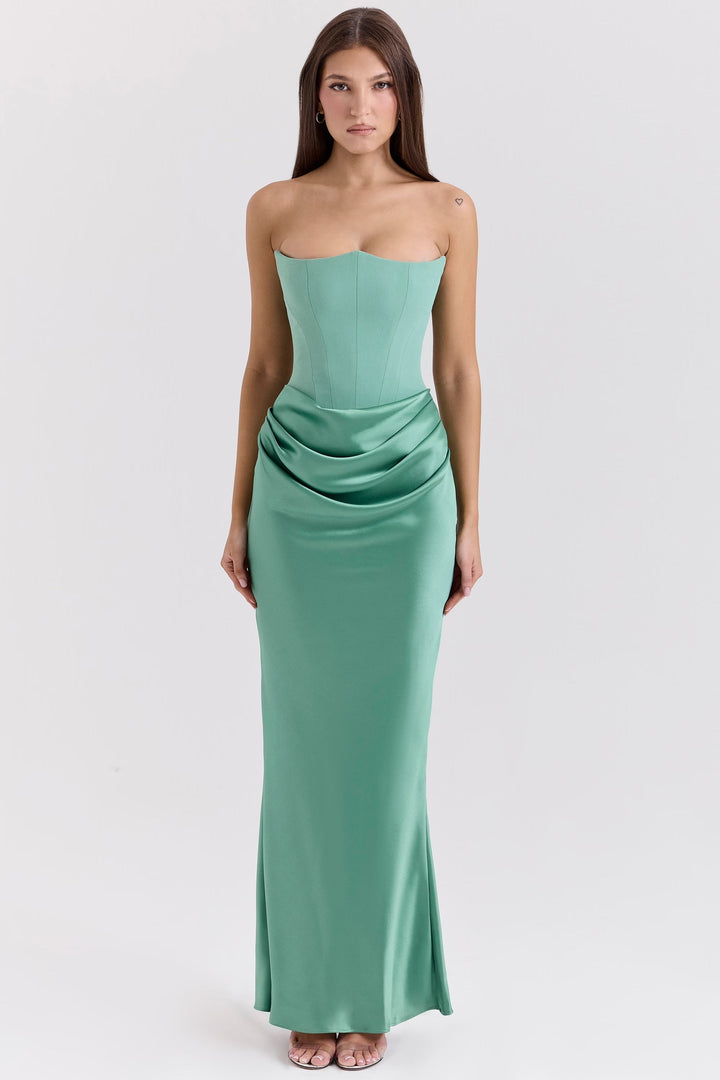 Lilly | Women's Strapless Maxi Elegant Corset Dress
