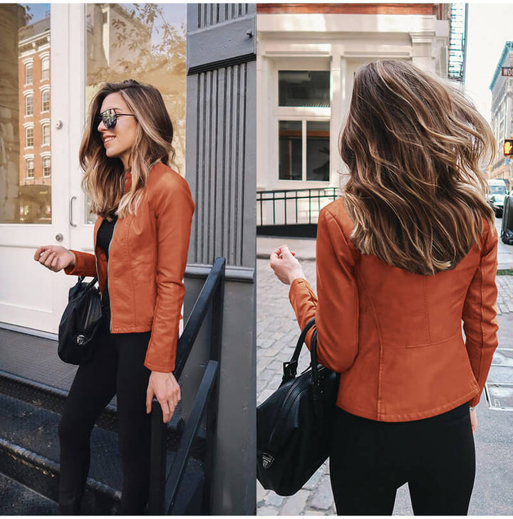 Abigail™ - Elegant Italian Leather Jacket