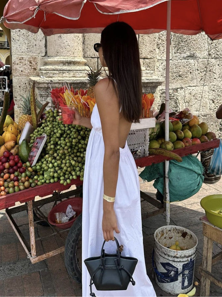 Women's Sleeveless V-Neck Midi Dress