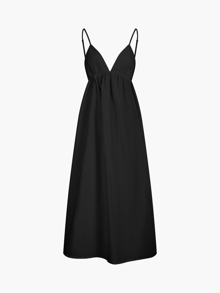 Women's Sleeveless V-Neck Midi Dress