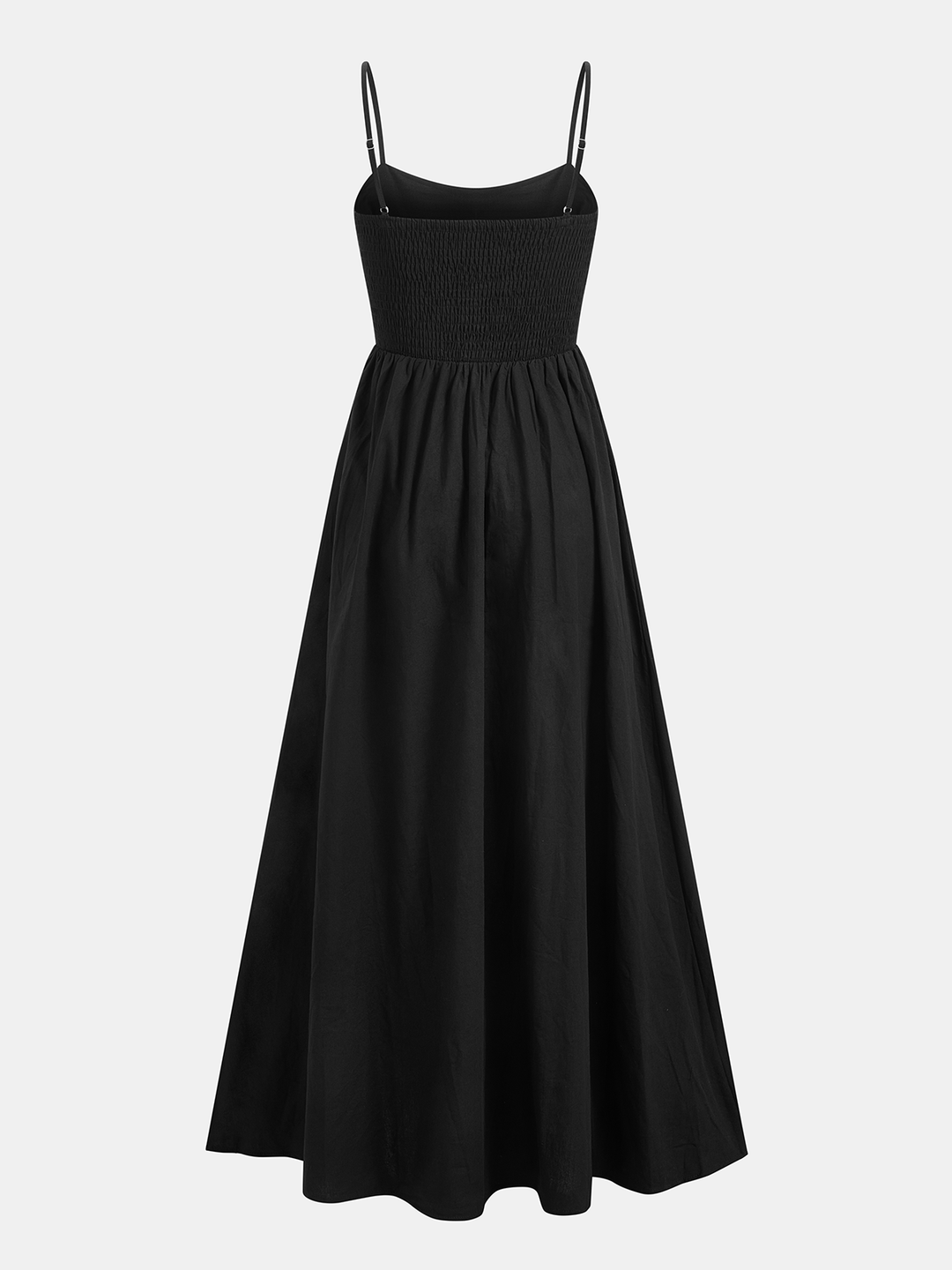 Women's Sleeveless Maxi Dress with Cut-Out and Pockets