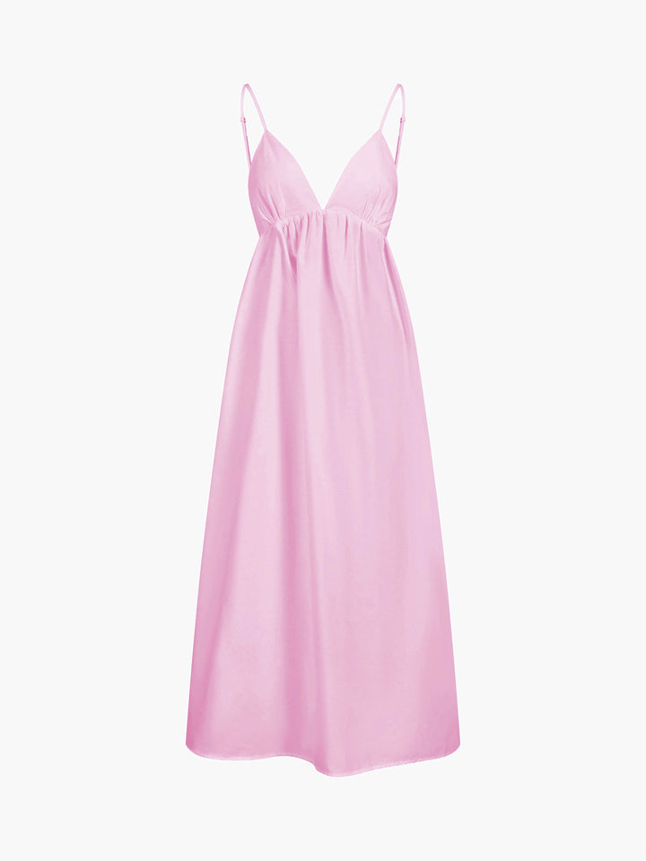 Women's Sleeveless V-Neck Midi Dress