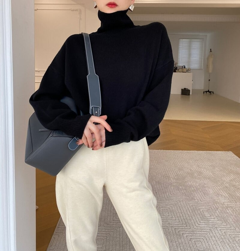 Women's Long Sleeve Turtleneck Sweater