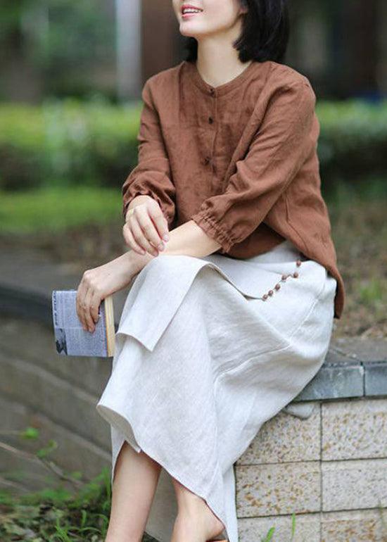 Boutique White Asymmetrical Design Elastic Waist A-Line Skirts Spring