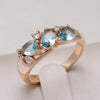 Elegant Vintage Ring with Blue Zirconia in Gold
