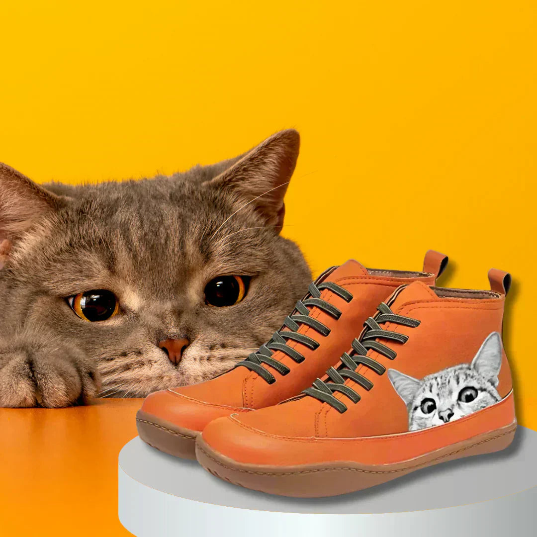 Monika | Women's Cat Ankle Boots with Zipper
