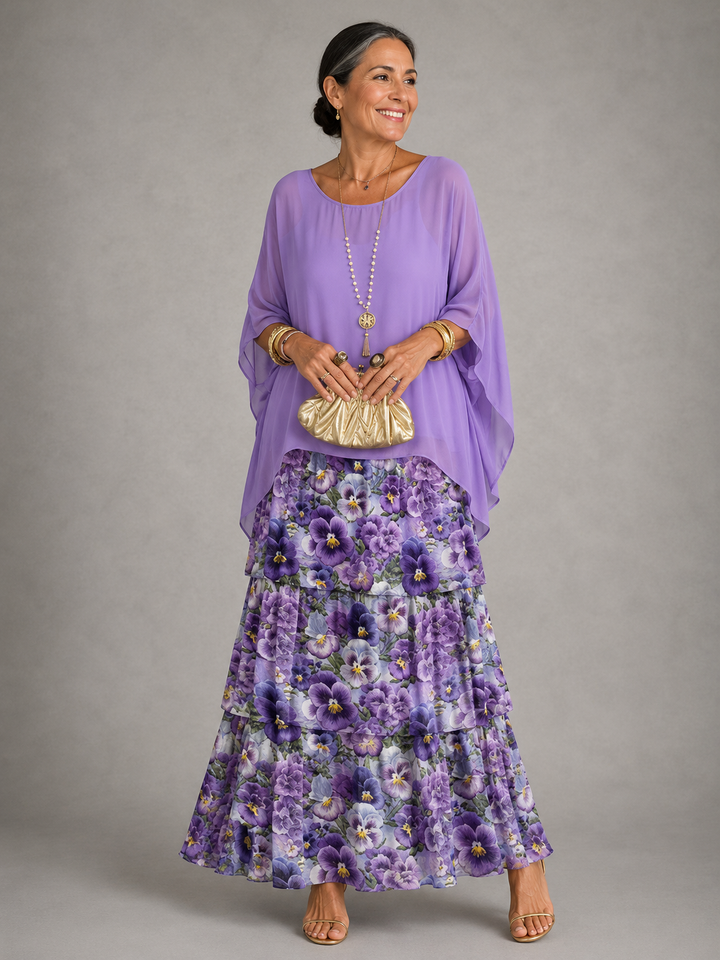 Lara | Women's Round Neck Maxi Dress with Pockets