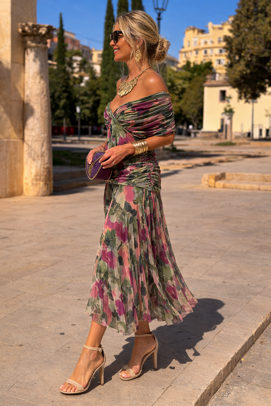 Elegant Maxi Dress for Events with V-Neck